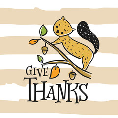 Happy Thanksgiving day typography.