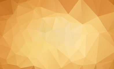Obraz premium Light Orange vector Low poly crystal background. Polygon design pattern. Low poly illustration, low polygon background.
