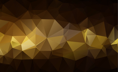 Obraz premium Light Orange vector Low poly crystal background. Polygon design pattern. Low poly illustration, low polygon background.