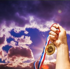 Fototapeta na wymiar Medal success victory achievement athlete award best