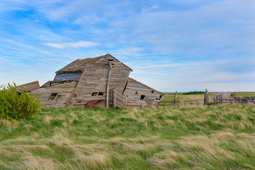 leaning old abandoned barn