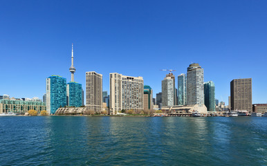 Fototapeta na wymiar Skyline of Toronto with CN tower Ontario Canada 