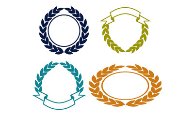 Blank Shield Ribbon Template Set