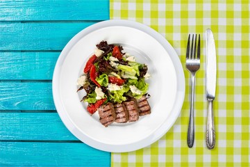 Delicious italian pasta in white plate