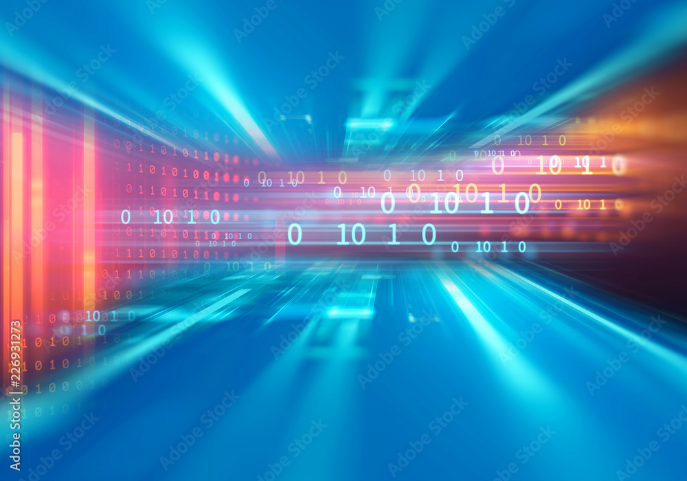 Leinwandbilder digital code number abstract technology background