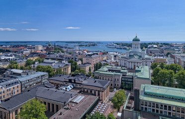 Obraz premium Helsinki Finland from above