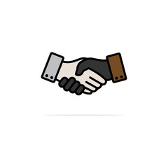Shake hands icon. Vector concept illustration for design.