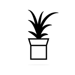 flower pot icon. Vector concept illustration for design.