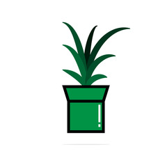 flower pot icon. Vector concept illustration for design.