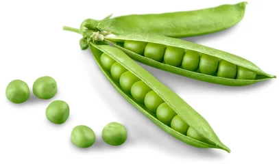 Fotobehang Green Peas in Pods © BillionPhotos.com