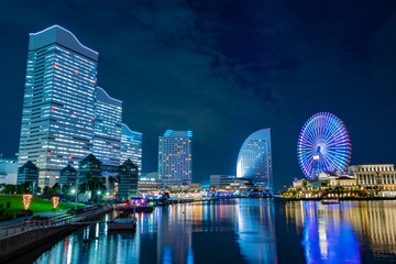神奈川県横浜市みなとみらいの夜景