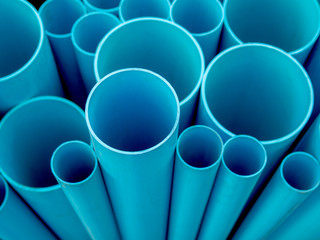 Blue PVC pipes