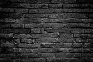 Fototapeta premium Old brick wall black and white tone