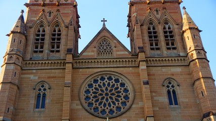 Obraz premium St Mary's Cathedral, Sydney - The Cathedral Church and Minor Basilica of the Immaculate Mother of God, Help of Christians is the cathedral church of the Roman Catholic Archdiocese of Sydney