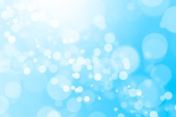 Blue bokeh light background beautiful bright blurred glitter effect. decoration for your design
