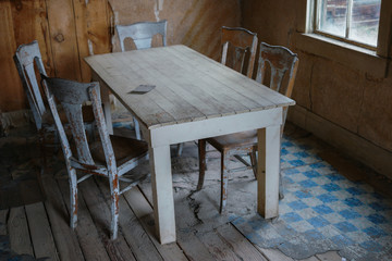 Abandoned kitchen table