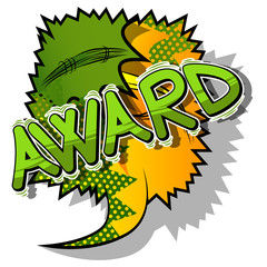 Award - Vector illustrated comic book style phrase.