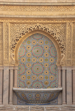 detail of the mosque in morocco