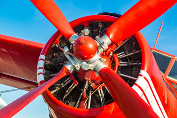 Propeller of Red biplane © Sergii Figurnyi