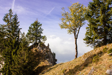 An autumn day in the mountains.