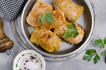 Fried stuffed cabbage