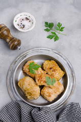 Fried stuffed cabbage