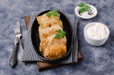 Fried stuffed cabbage