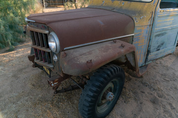 Old rusty vintage car