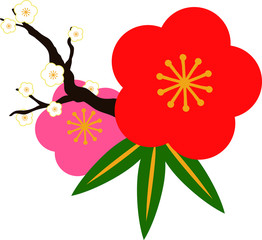New Year's plum flower decoration