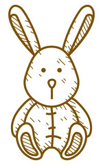 Funny rabbit - vector toy icon