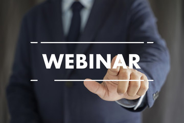 WEBINAR man hand on table Business, coffee, Split tone