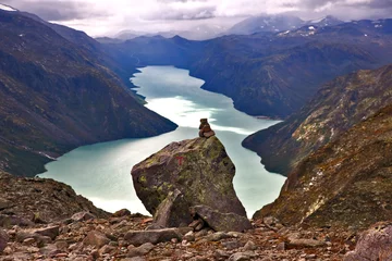 Foto op Canvas Mountain lake view. Jotunheimen National Park. Norway © photosaint