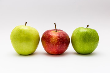 Apple's Isolated on White Background Fruit Fresh Healthy