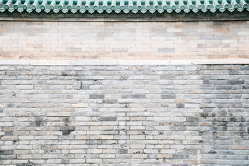 Chinese old gray brick wall background