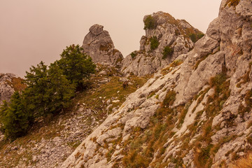 An autumn day in the mountains.