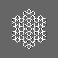 Abstract geometric ornament. Template for laser cutting. Vector illustration