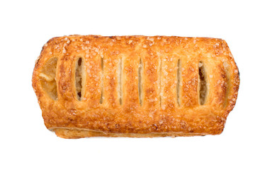 Sweet braided puff pastry isolated or pate feuilletee