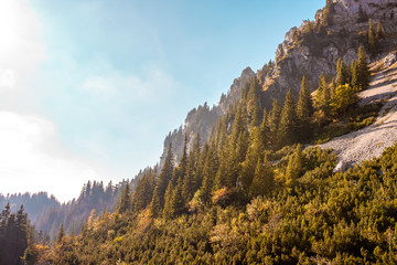 An autumn day in the mountains.