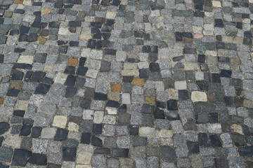 Portuguese Stone Pavement or Calcada Portuguesa Road