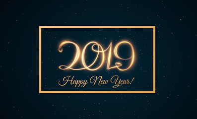 2019 abstract New Year holiday background. Vector eps10