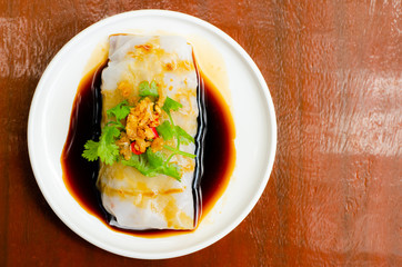 Top view breakfast in morning time,Thai food styles.