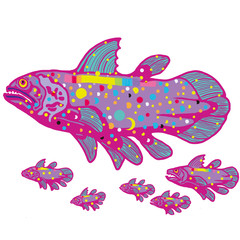 古代魚シーラカンス、親子篇０２。