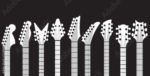 "Neck guitar headstock Vector set" Stock image and royalty-free vector