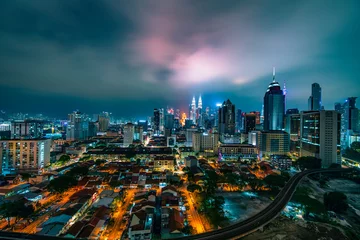 Cercles muraux Kuala Lumpur kuala lumpur city at night mood futuristic color