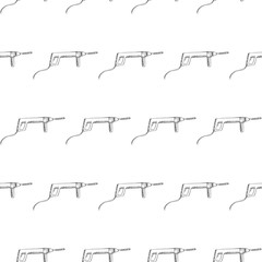 drill seamless pattern isolated on white background