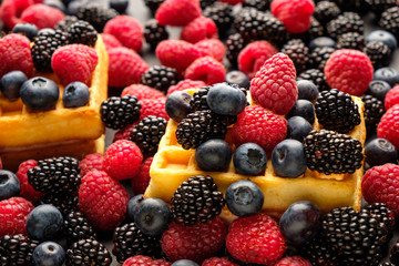 waffles with berries