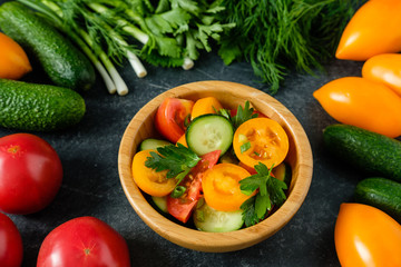 a fresh vegetable salad