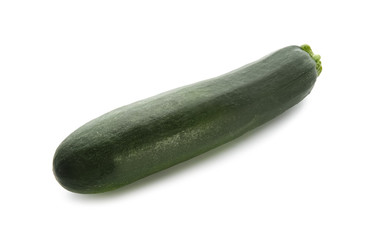 Fresh zucchini on white background
