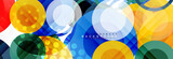 Abstract colorful geometric composition - multicolored circle background