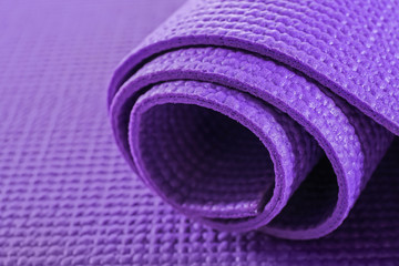 Color yoga mat, closeup